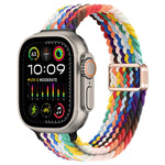 Slim Magnetic Buckle Nylon Braided Watch Band, For Apple Watch Ultra 2 49mm, For Apple Watch Series 9 45mm
