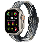 Slim Magnetic Buckle Nylon Braided Watch Band, For Apple Watch Ultra 2 49mm, For Apple Watch Series 9 45mm
