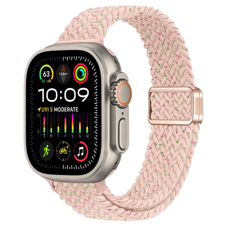 Slim Magnetic Buckle Nylon Braided Watch Band, For Apple Watch Ultra 2 49mm, For Apple Watch Series 9 45mm