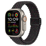 Slim Magnetic Buckle Nylon Braided Watch Band, For Apple Watch Ultra 2 49mm, For Apple Watch Series 9 45mm