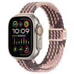 Slim Magnetic Buckle Nylon Braided Watch Band, For Apple Watch Ultra 2 49mm, For Apple Watch Series 9 45mm