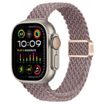 Slim Magnetic Buckle Nylon Braided Watch Band, For Apple Watch Ultra 2 49mm, For Apple Watch Series 9 45mm