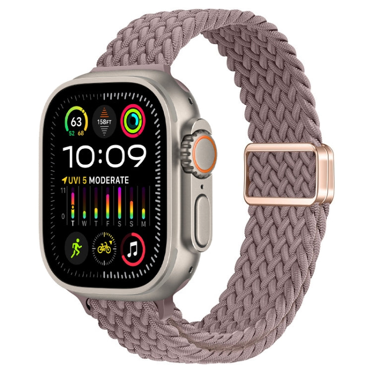 Slim Magnetic Buckle Nylon Braided Watch Band, For Apple Watch Ultra 2 49mm, For Apple Watch Series 9 45mm