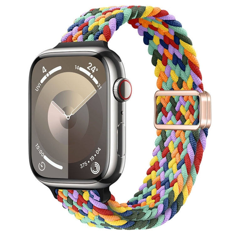 Slim Magnetic Buckle Nylon Braided Watch Band, For Apple Watch Ultra 2 49mm, For Apple Watch Series 9 45mm