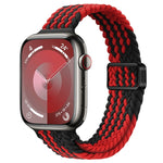 Slim Magnetic Buckle Nylon Braided Watch Band, For Apple Watch Ultra 2 49mm, For Apple Watch Series 9 45mm