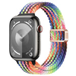 Slim Magnetic Buckle Nylon Braided Watch Band, For Apple Watch Ultra 2 49mm, For Apple Watch Series 9 45mm