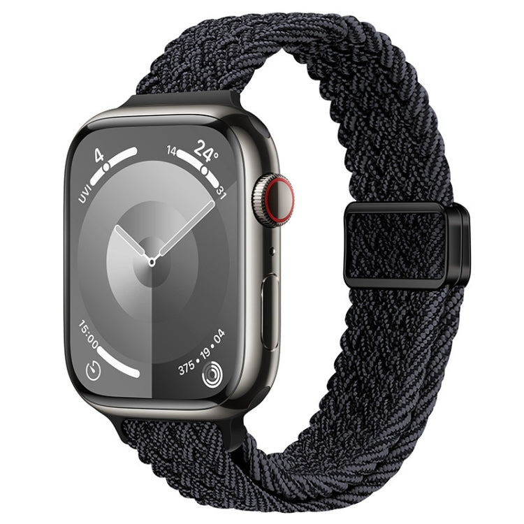 Slim Magnetic Buckle Nylon Braided Watch Band, For Apple Watch Ultra 2 49mm, For Apple Watch Series 9 45mm