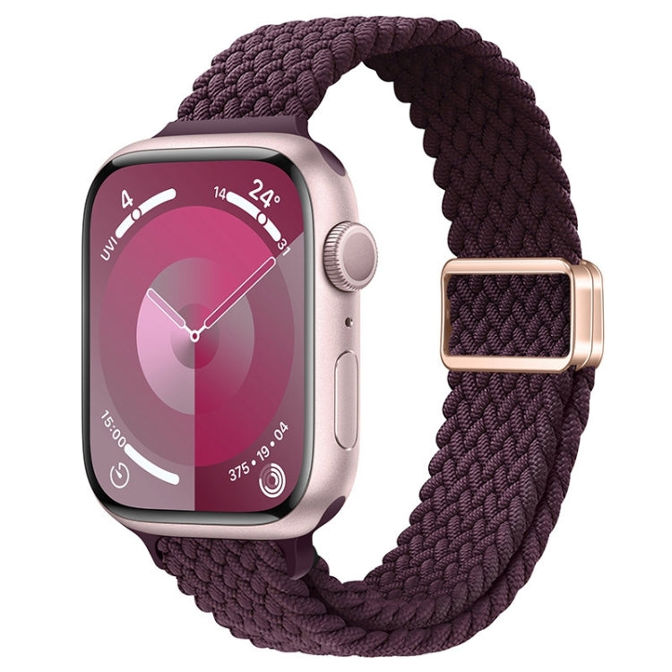 Slim Magnetic Buckle Nylon Braided Watch Band, For Apple Watch Ultra 2 49mm, For Apple Watch Series 9 45mm