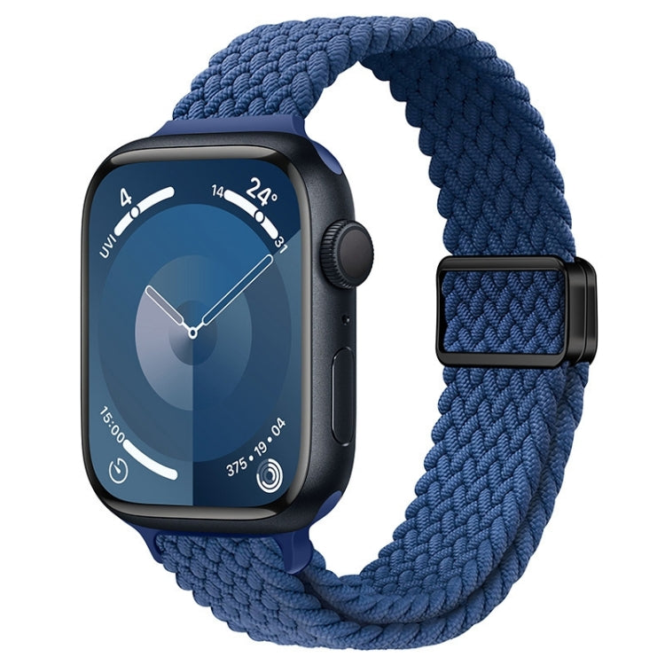 Slim Magnetic Buckle Nylon Braided Watch Band, For Apple Watch Ultra 2 49mm, For Apple Watch Series 9 45mm
