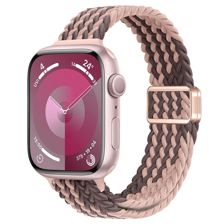 Slim Magnetic Buckle Nylon Braided Watch Band, For Apple Watch Ultra 2 49mm, For Apple Watch Series 9 45mm