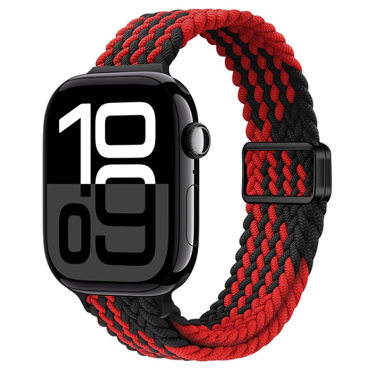 Slim Magnetic Buckle Nylon Braided Watch Band, For Apple Watch Series 10 46mm, For Apple Watch Series 10 42mm