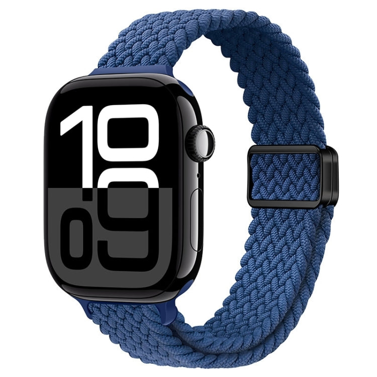 Slim Magnetic Buckle Nylon Braided Watch Band, For Apple Watch Series 10 46mm, For Apple Watch Series 10 42mm