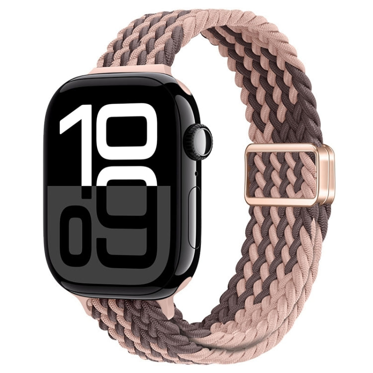 Slim Magnetic Buckle Nylon Braided Watch Band, For Apple Watch Series 10 46mm, For Apple Watch Series 10 42mm