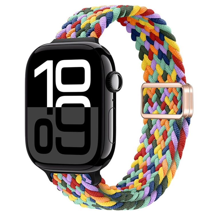 Slim Magnetic Buckle Nylon Braided Watch Band, For Apple Watch Series 10 46mm, For Apple Watch Series 10 42mm