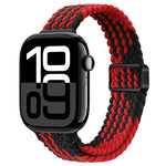 Slim Magnetic Buckle Nylon Braided Watch Band, For Apple Watch Series 10 46mm, For Apple Watch Series 10 42mm