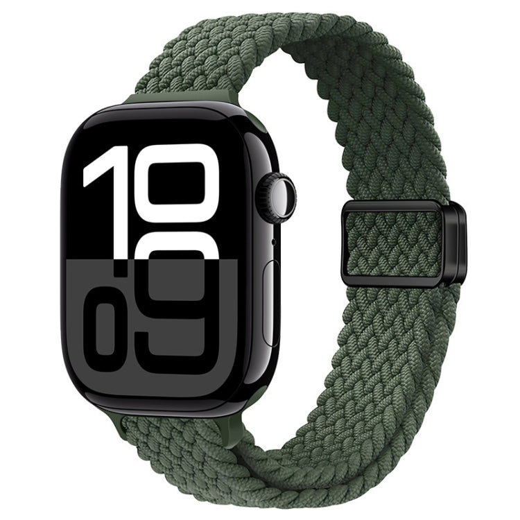 Slim Magnetic Buckle Nylon Braided Watch Band, For Apple Watch Series 10 46mm, For Apple Watch Series 10 42mm