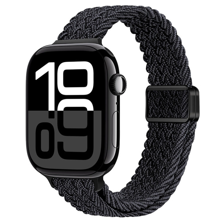 Slim Magnetic Buckle Nylon Braided Watch Band, For Apple Watch Series 10 46mm, For Apple Watch Series 10 42mm