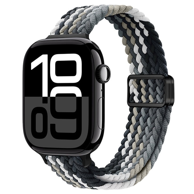 Slim Magnetic Buckle Nylon Braided Watch Band, For Apple Watch Series 10 46mm, For Apple Watch Series 10 42mm