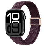 Slim Magnetic Buckle Nylon Braided Watch Band, For Apple Watch Series 10 46mm, For Apple Watch Series 10 42mm