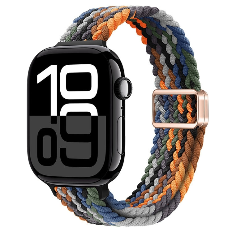 Slim Magnetic Buckle Nylon Braided Watch Band, For Apple Watch Series 10 46mm, For Apple Watch Series 10 42mm