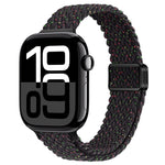 Slim Magnetic Buckle Nylon Braided Watch Band, For Apple Watch Series 10 46mm, For Apple Watch Series 10 42mm