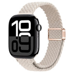 Slim Magnetic Buckle Nylon Braided Watch Band, For Apple Watch Series 10 46mm, For Apple Watch Series 10 42mm