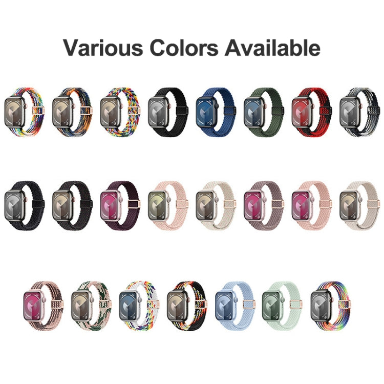 Slim Magnetic Buckle Nylon Braided Watch Band, For Apple Watch Ultra 2 49mm, For Apple Watch Series 9 45mm