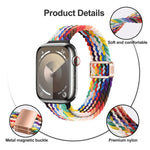 Slim Magnetic Buckle Nylon Braided Watch Band, For Apple Watch Ultra 2 49mm, For Apple Watch Series 9 45mm