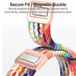 Slim Magnetic Buckle Nylon Braided Watch Band, For Apple Watch Ultra 2 49mm, For Apple Watch Series 9 45mm