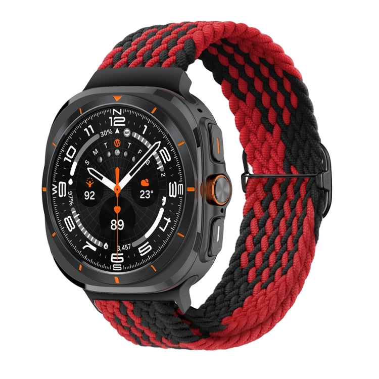 Slide Buckle Nylon Braided Watch Band, For Samsung Galaxy Watch Ultra 47mm / Ultra 2025
