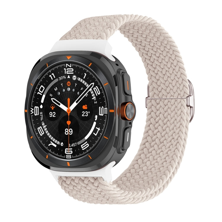 Slide Buckle Nylon Braided Watch Band, For Samsung Galaxy Watch Ultra 47mm / Ultra 2025