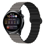 Two Color Magnetic Silicone Watch Band, 22mm