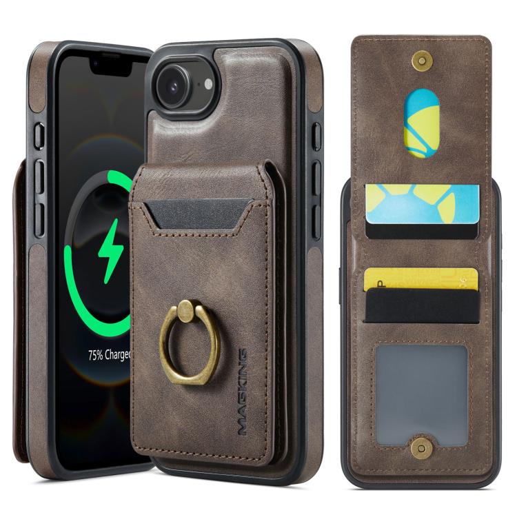MAGKING K1 MagSafe Detachable Wallet RFID Back Cover Phone Case, For iPhone 17e / 16e, For iPhone 17 Pro Max, For iPhone 17 Pro, For iPhone 17, For iPhone Air, For iPhone 16 Pro Max, For iPhone 16 Pro, For iPhone 16 Plus, For iPhone 16
