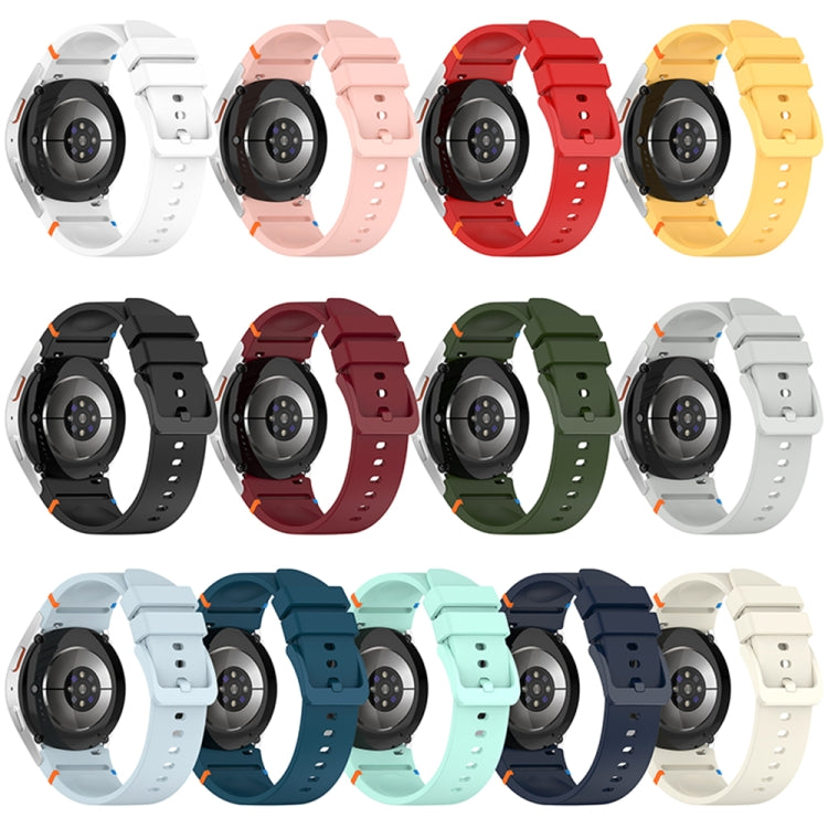 Official Solid Color Stitched Silicone Watch Band, For Samsung Galaxy Watch 7 40 / 44mm