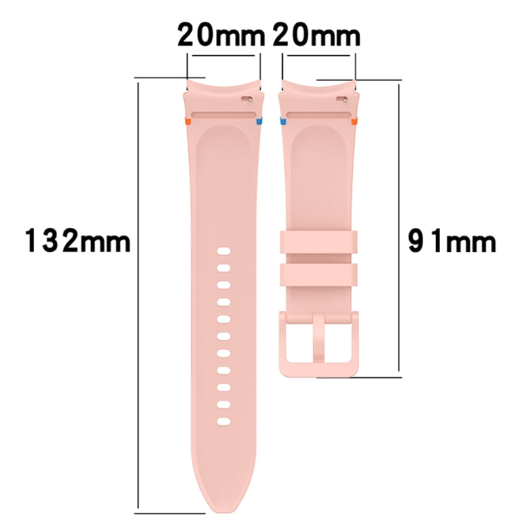 Official Solid Color Stitched Silicone Watch Band, For Samsung Galaxy Watch 7 40 / 44mm