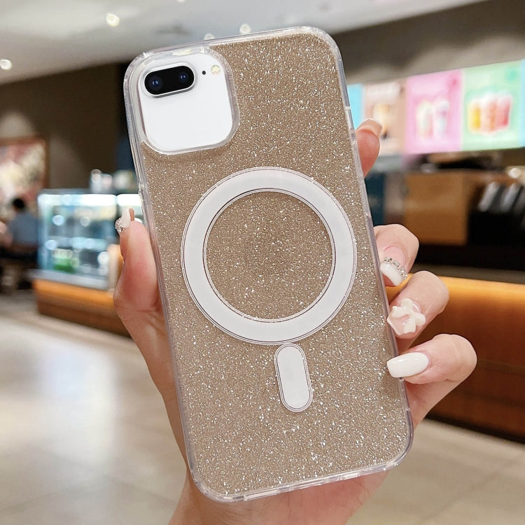 غطاء هاتف شفاف من الأكريليك مع بريق MagSafe، لهواتف iPhone XS Max، iPhone 8 Plus / 7 Plus