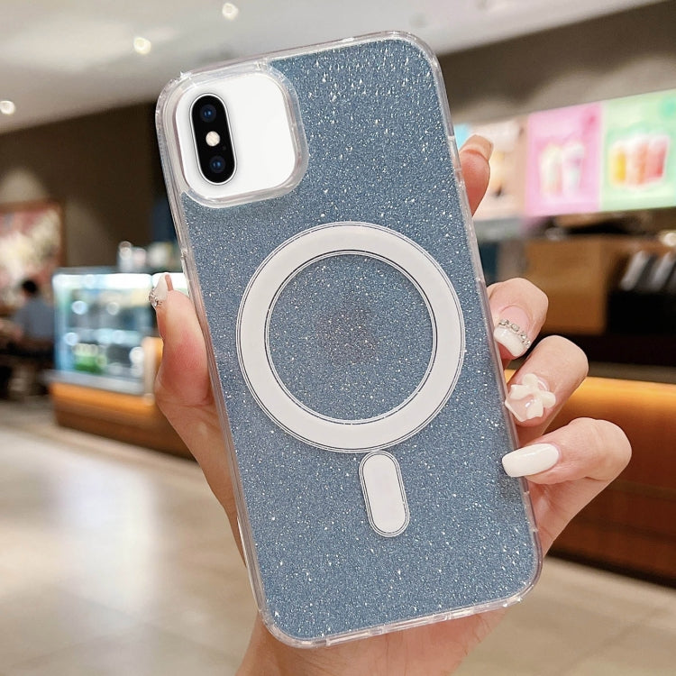 غطاء هاتف شفاف من الأكريليك مع بريق MagSafe، لهواتف iPhone XS Max، iPhone 8 Plus / 7 Plus