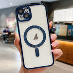 غطاء هاتف مطلي بالكهرباء مع MagSafe، لهواتف iPhone 15، iPhone 14 Plus، iPhone 14، iPhone 14 Pro، iPhone 14 Pro Max، iPhone 13 Pro Max