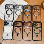 غطاء هاتف مطلي بالكهرباء مع MagSafe، لهواتف iPhone 15، iPhone 14 Plus، iPhone 14، iPhone 14 Pro، iPhone 14 Pro Max، iPhone 13 Pro Max