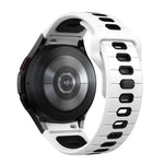 Two Color Stripes Reverse Buckle Silicone Watch Band, For Samsung Galaxy Watch 7 / 6