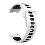 Two Color Stripes Reverse Buckle Silicone Watch Band, For Samsung Galaxy Watch 7 / 6