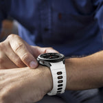Two Color Stripes Reverse Buckle Silicone Watch Band, For Samsung Galaxy Watch 7 / 6