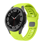 Two Color Stripes Reverse Buckle Silicone Watch Band, For Samsung Galaxy Watch 7 / 6