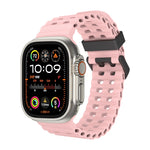 Ocean Dual-Row Hole Silicone Watch Band, For Apple Watch SE 2023 44mm, For Apple Watch Ultra 2 49mm, For Apple Watch Series 9 45mm