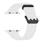 Ocean Dual-Row Hole Silicone Watch Band, For Apple Watch Ultra 49mm, For Apple Watch Series 8 45mm, For Apple Watch SE 2022 44mm
