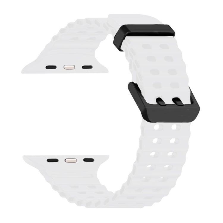 Ocean Dual-Row Hole Silicone Watch Band, For Apple Watch Series 5 44mm, For Apple Watch Series 4 44mm, For Apple Watch Series 3 42mm