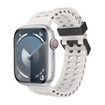 Ocean Dual-Row Hole Silicone Watch Band, For Apple Watch Series 5 44mm, For Apple Watch Series 4 44mm, For Apple Watch Series 3 42mm