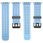 Ocean Dual-Row Hole Silicone Watch Band, For Apple Watch Series 5 44mm, For Apple Watch Series 4 44mm, For Apple Watch Series 3 42mm
