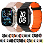 Tri-beads Magnetic Hoop Silicone Watch Band, For Apple Watch Series 9 45mm
