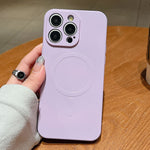 Solid Color Liquid Silicone MagSafe Magnetic Phone Case, For iPhone 17, For iPhone Air, For iPhone 16 Pro Max